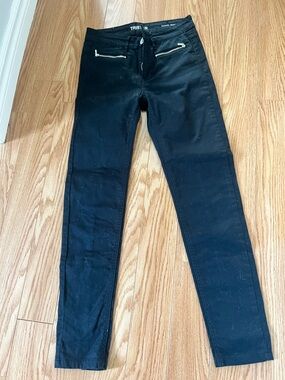 Tristan Black Slim Jeans with Silver Zippers